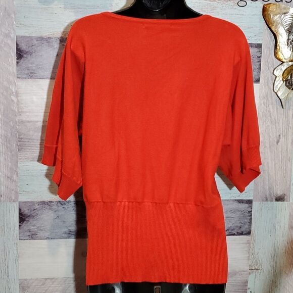 Cable & Gauge Cropped Lightweight Knit Blouse Embellished Sz M - Picture 6 of 8
